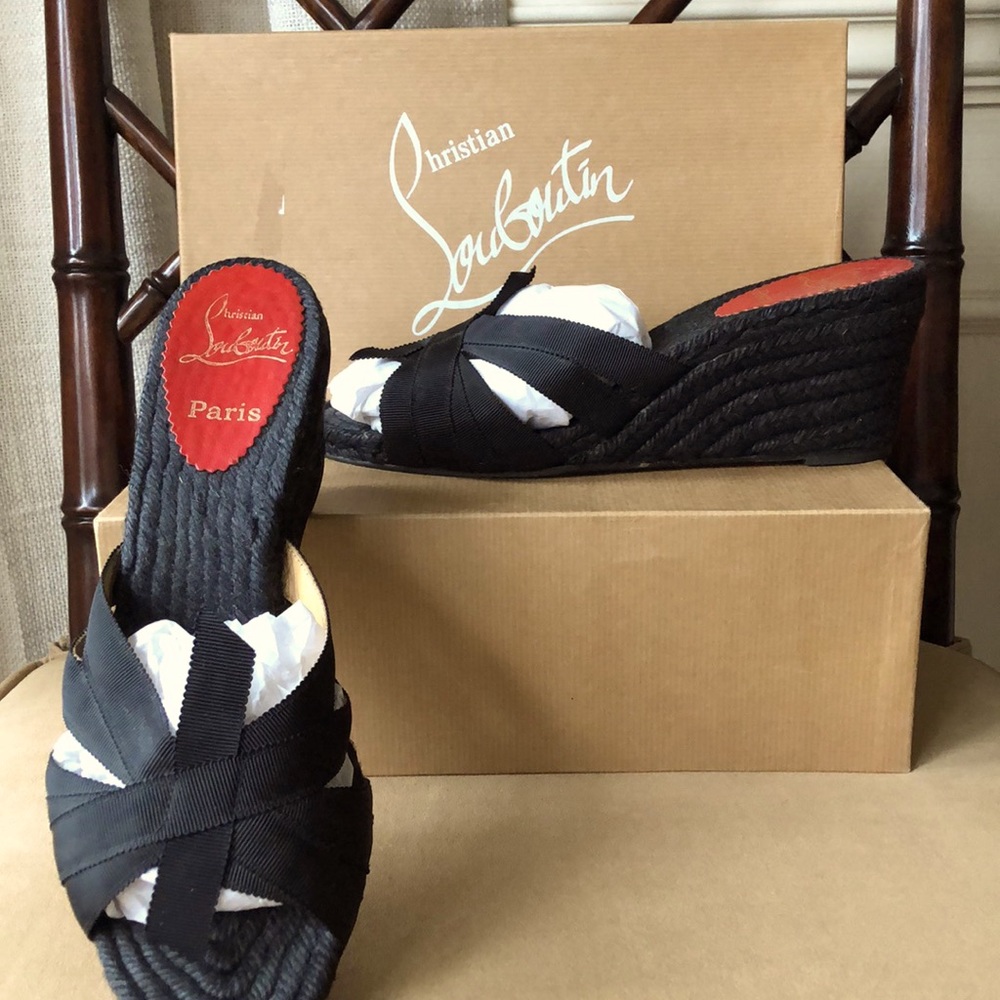 CHRISTIAN LOUBOUTIN Espadrille Wedges